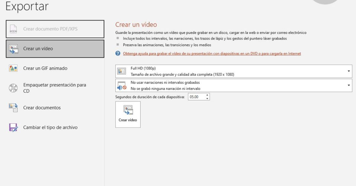 Exportar PowerPoint a GIF