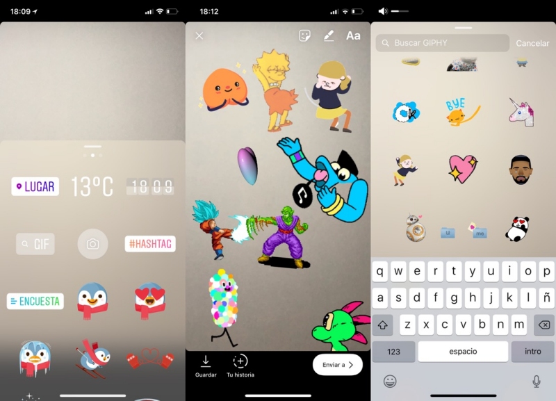 GIF en Instagram Stories