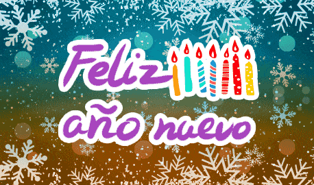 Feliz año nuevo con velas