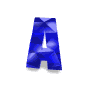 GIFs animados en Letras Azules De Diamante