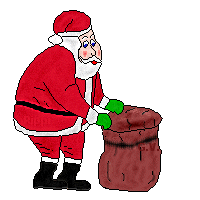 GIFs animados en Letras Santa Claus