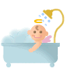 GIFs animados en Bebes Bañandose