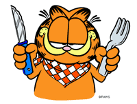 GIFs animados en Garfield Comiendo