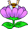 GIF animado (8174) Abejas en una flor