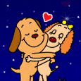 GIF animado (11010) Abrazos de perros