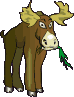 GIF animado (8579) Alce comiendo