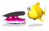 GIF animado (5956) Almeja y pez