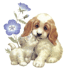 GIF animado (11015) Amor entre perrito y gatito