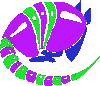 GIF animado (8712) Armadillo colorido