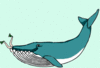 GIF animado (5750) Ballena boca llena
