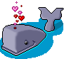 GIF animado (2411) Ballena enamorada