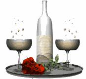 GIF animado (407) Bandeja con copas de champan