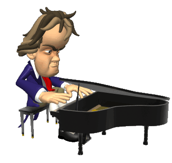 GIF animado (12987) Beethoven piano
