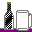 GIF animado (306) Botella de cerveza para llenar una jarra