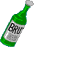GIF animado (400) Botella de champan brut