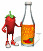 GIF animado (1015) Botella de salsa chile picante