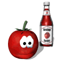 GIF animado (1464) Botella ketchup tomate