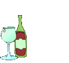 GIF animado (639) Botella y copa de vino