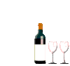 GIF animado (640) Botella y copas de vino