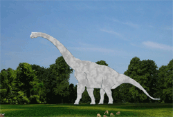 GIF animado (7529) Braquiosaurio comiendo
