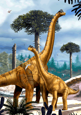 GIF animado (7536) Braquiosaurios