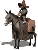 GIF animado (8783) Burro con jinete