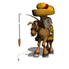 GIF animado (8784) Burro con jinete