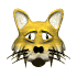 GIF animado (7685) Cabeza de gato amarillo