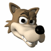 GIF animado (10891) Cabeza de lobo