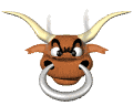 Imagen GIF de Cabeza de toro animado