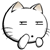 GIF animado (7697) Cabeza gato blanco