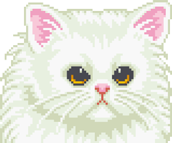 GIF animado (7699) Cabeza gato blanco