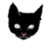 GIF animado (7711) Cabeza gato negro