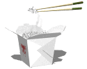 GIF animado (689) Caja de comida china con arroz