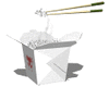 GIF animado (689) Caja de comida china con arroz