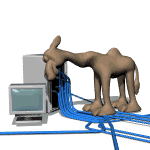 GIF animado (8878) Camello y ordenador