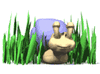 GIF animado (7488) Caracol entre la hierva