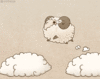 GIF animado (9816) Carnero saltando nubes