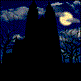 GIF animado (11513) Castillo en la noche