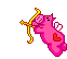 GIF animado (1990) Cerdito de san valentin