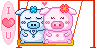 GIF animado (2005) Cerditos enamorados