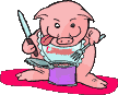 GIF animado (8969) Cerdo comiendo
