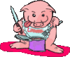 GIF animado (8969) Cerdo comiendo