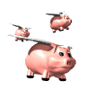 GIF animado (8981) Cerdos voladores