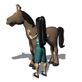 GIF animado (8838) Chica con caballo