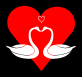 GIF animado (2970) Cisnes corazones