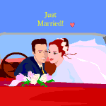 GIF animado (2762) Coche boda