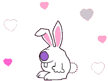 GIF animado (2027) Conejo blanco de amor