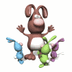 GIF animado (9052) Conejo con conejitos