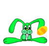 GIF animado (9054) Conejo con un huevo de pascua